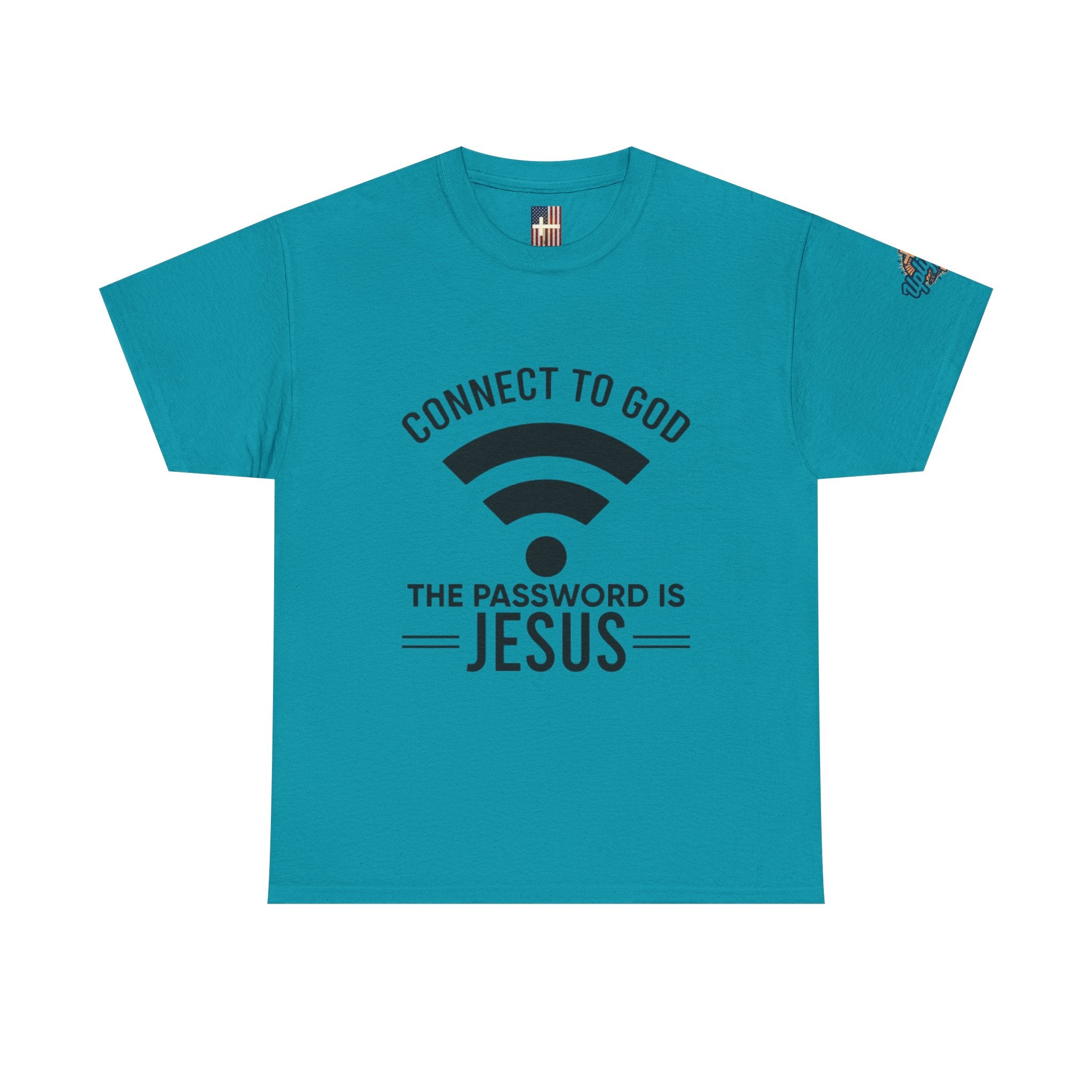 Connect to God T-shirt - WIFI Password is Jesus - Funny Christian Faith T-shirt Printify