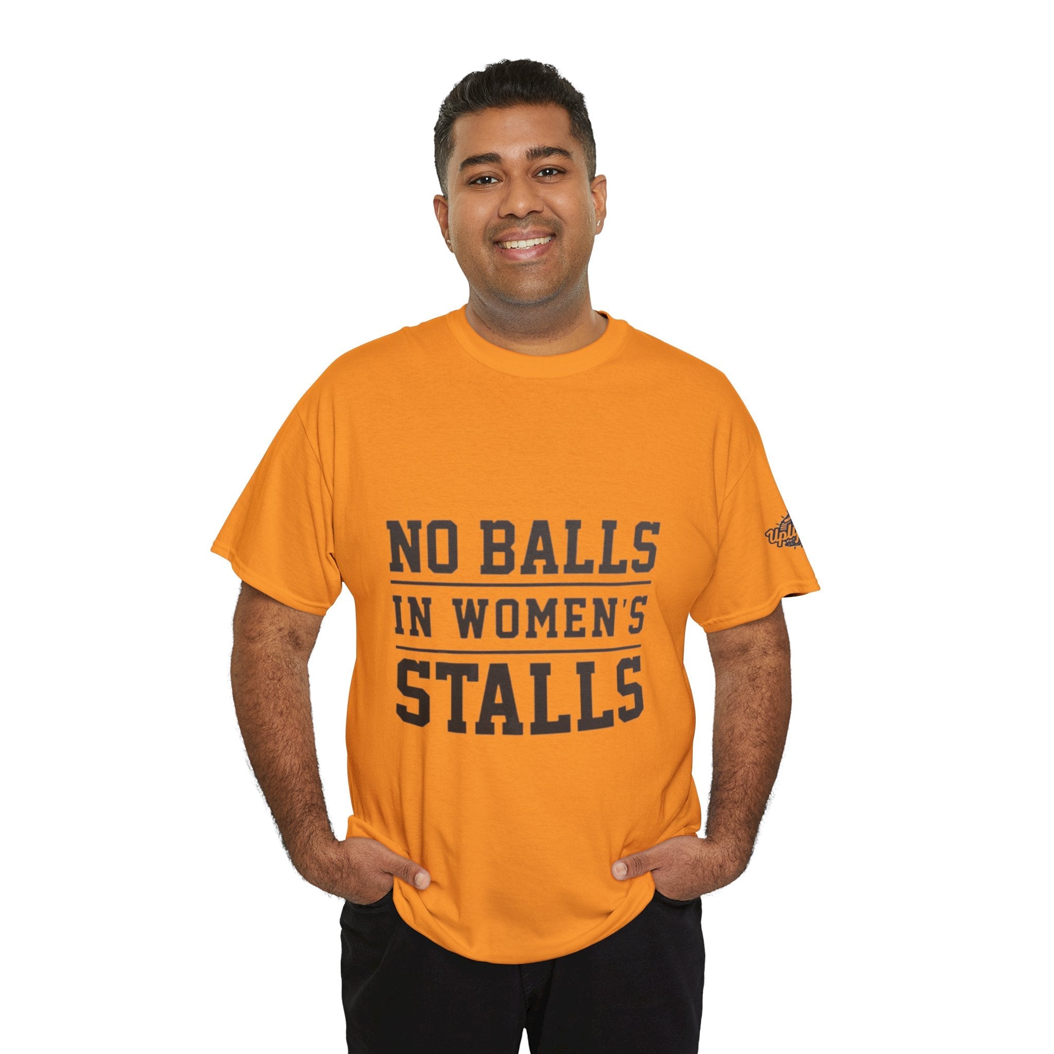 No Balls in Women's Stalls Retro Protest T-Shirt Printify