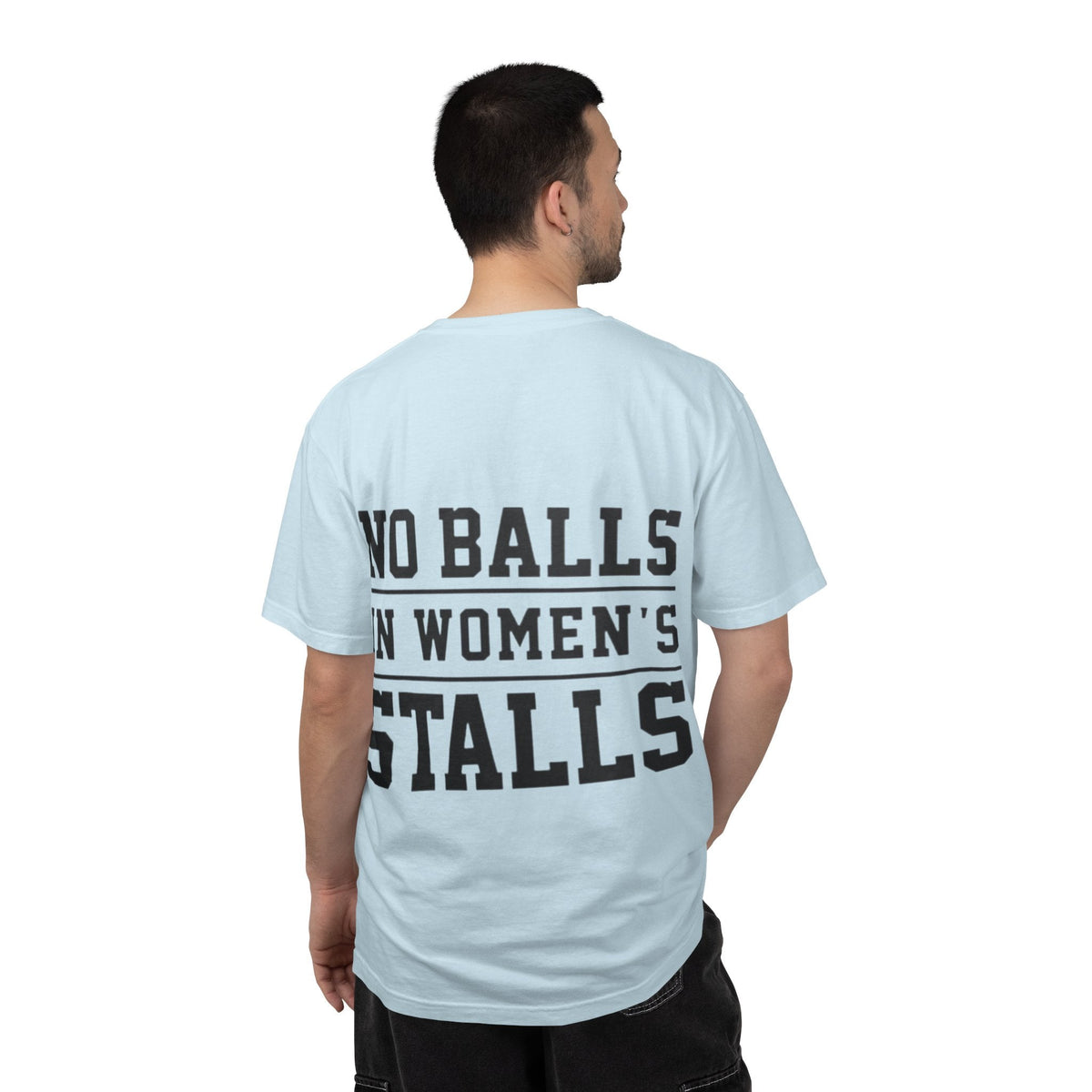 No Balls in Women’s Stalls Graphic Tee — Uplifted Sports Vibe T-Shirt Printify