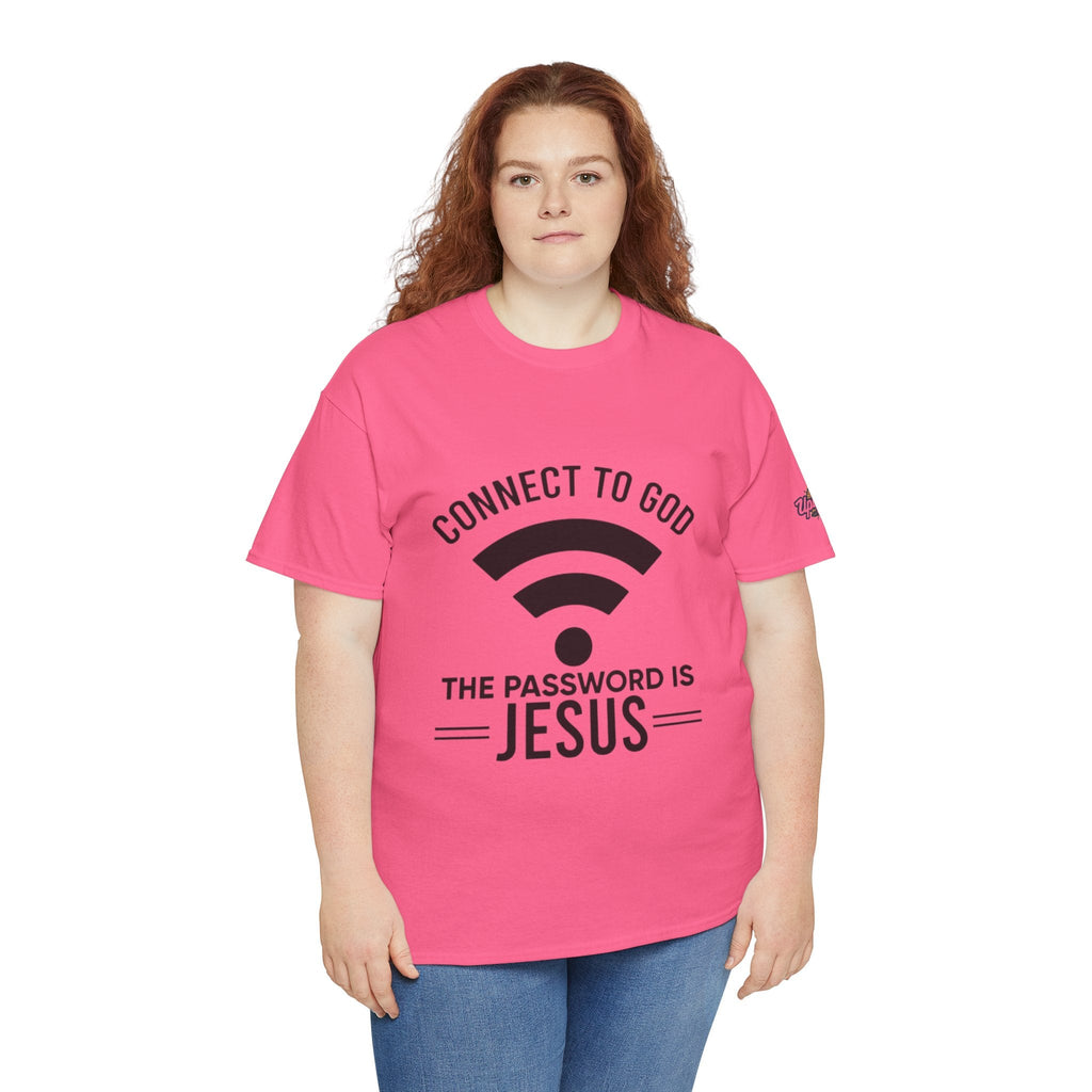 Connect to God T-shirt - WIFI Password is Jesus - Funny Christian Faith T-shirt Printify