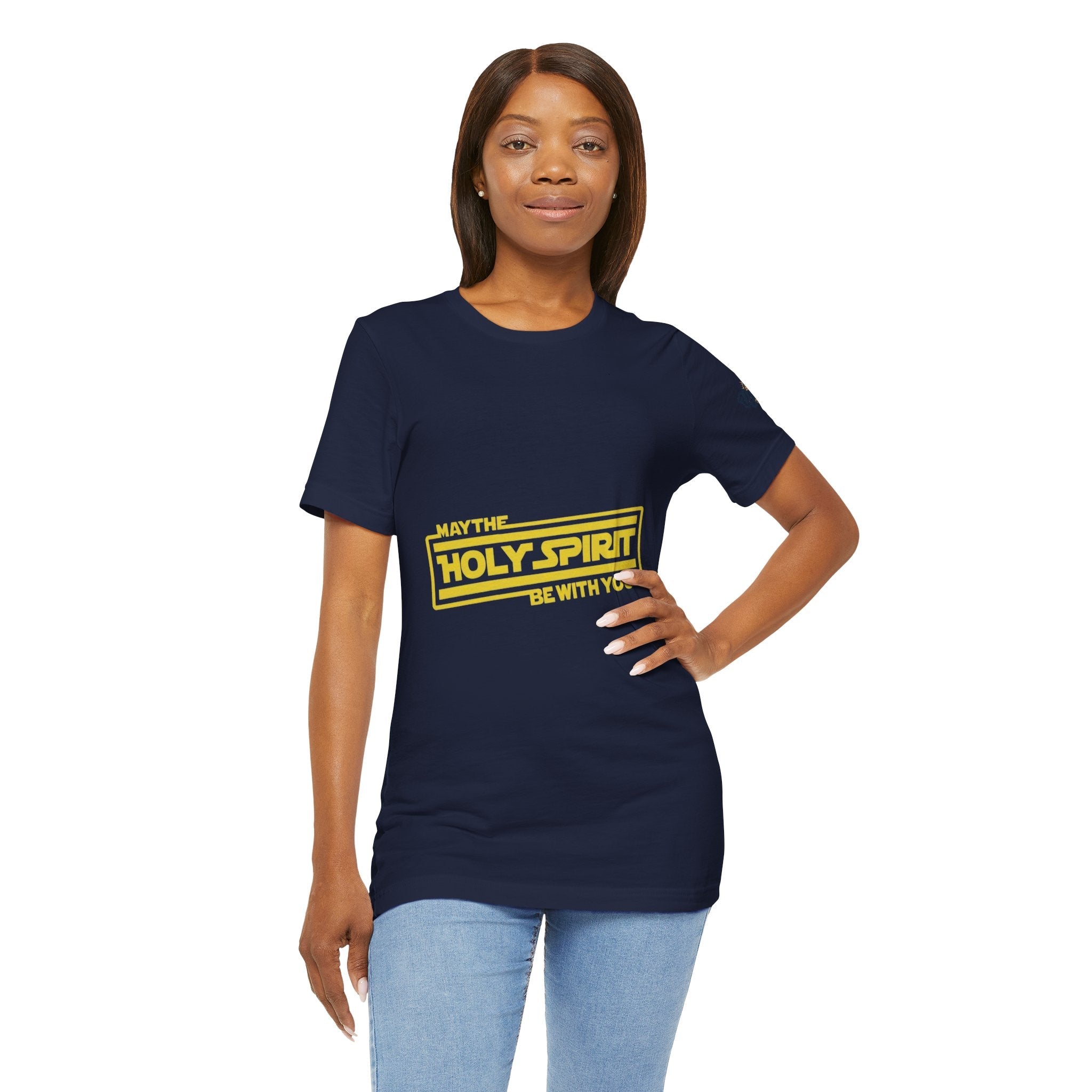 May the Holy Spirit Be With You T-shirt - Christian Star Wars Parody T-shirt Printify
