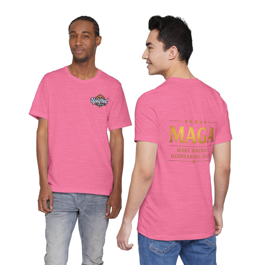 MAGA Gold Letter T-Shirt — "Make America Great Again" Printify