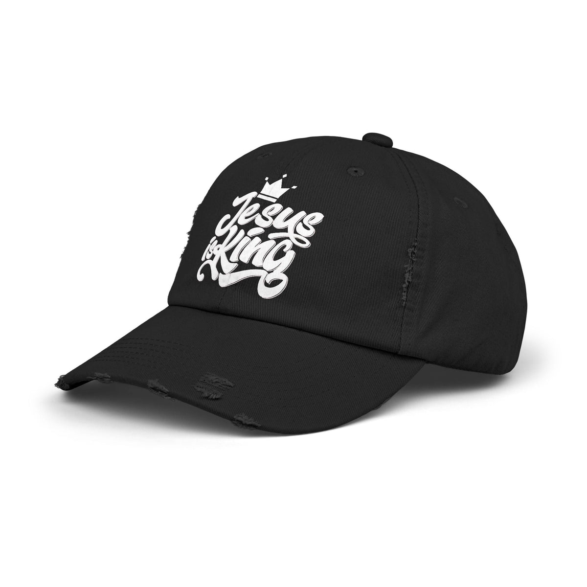 Jesus is King Hat – Bold Crown & Cross Embroidered Christian Cap for Eternal Faith Printify
