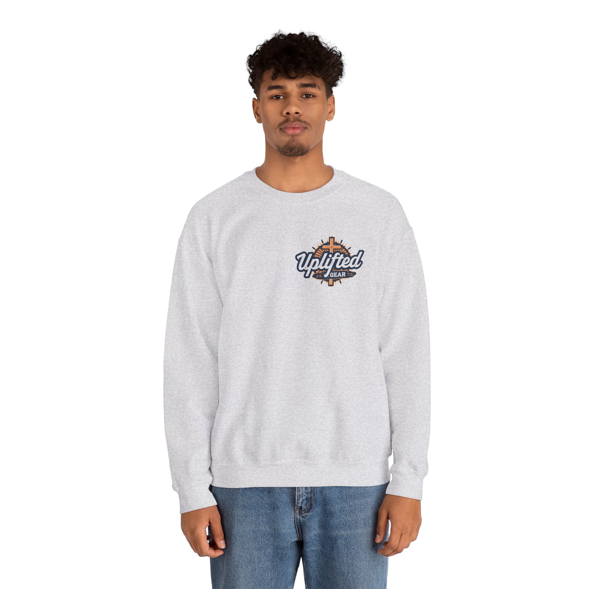I Can’t, But I Know a Guy Sweatshirt – Jesus Cross Christian Sweatshirt for Cozy Faith Printify