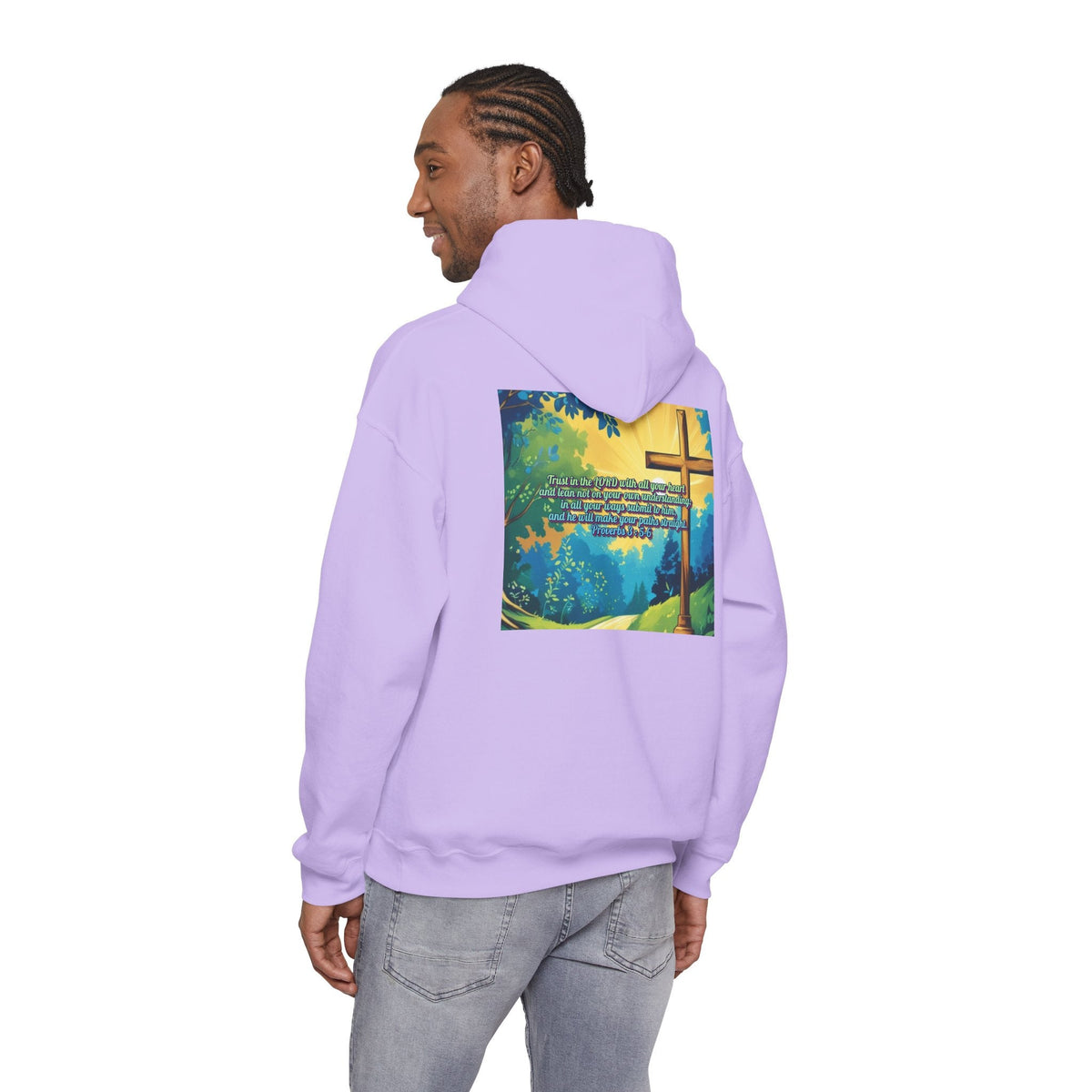 Trust in The Lord Proverbs 3:5-6 Biblical Design Unisex Heavy Blend™ Hooded Sweatshirt Printify