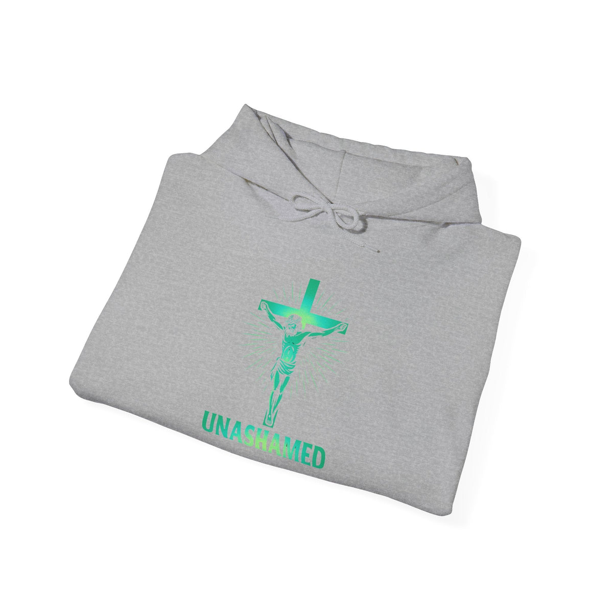 Unashamed Hoodie – Romans 1:16 Crucifixion Christian Hoodie for Bold Unwavering Faith Printify