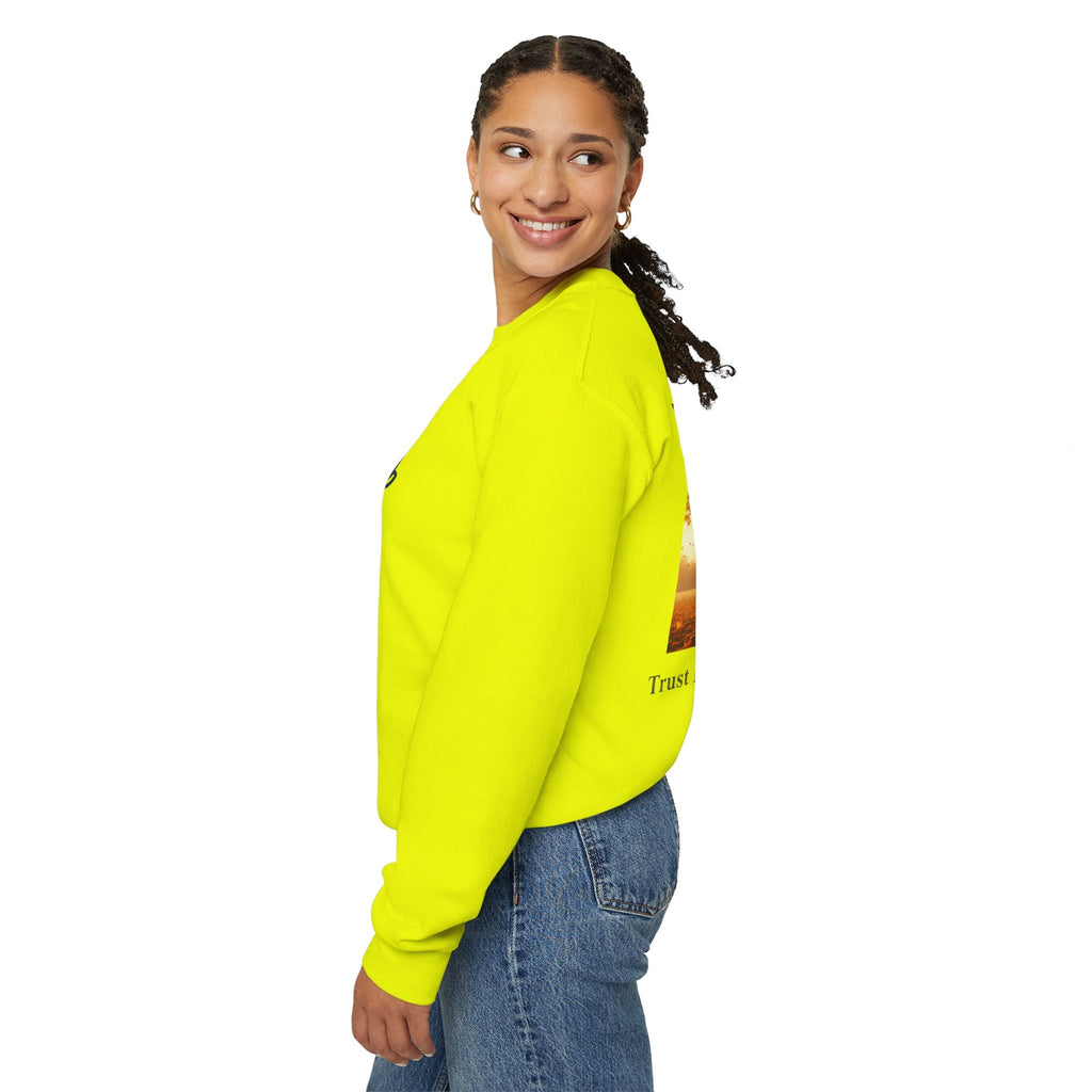 Trust in the Lord Sweatshirt – Autumn Tree Proverbs 3:5 Christian Sweatshirt for Cozy Faith Printify