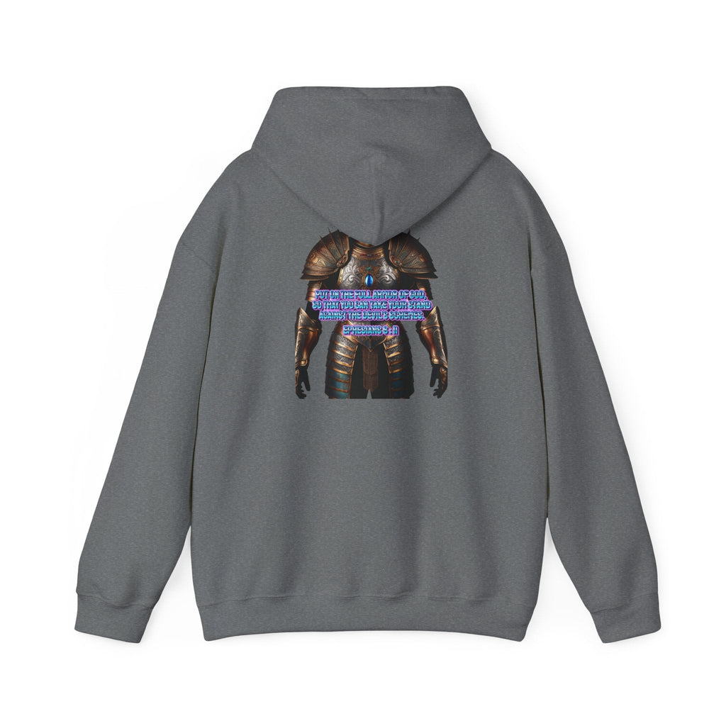 Religious Graphic Armor Of God Design - Unisex Heavy Blend™ Hooded Sweatshirt Printify
