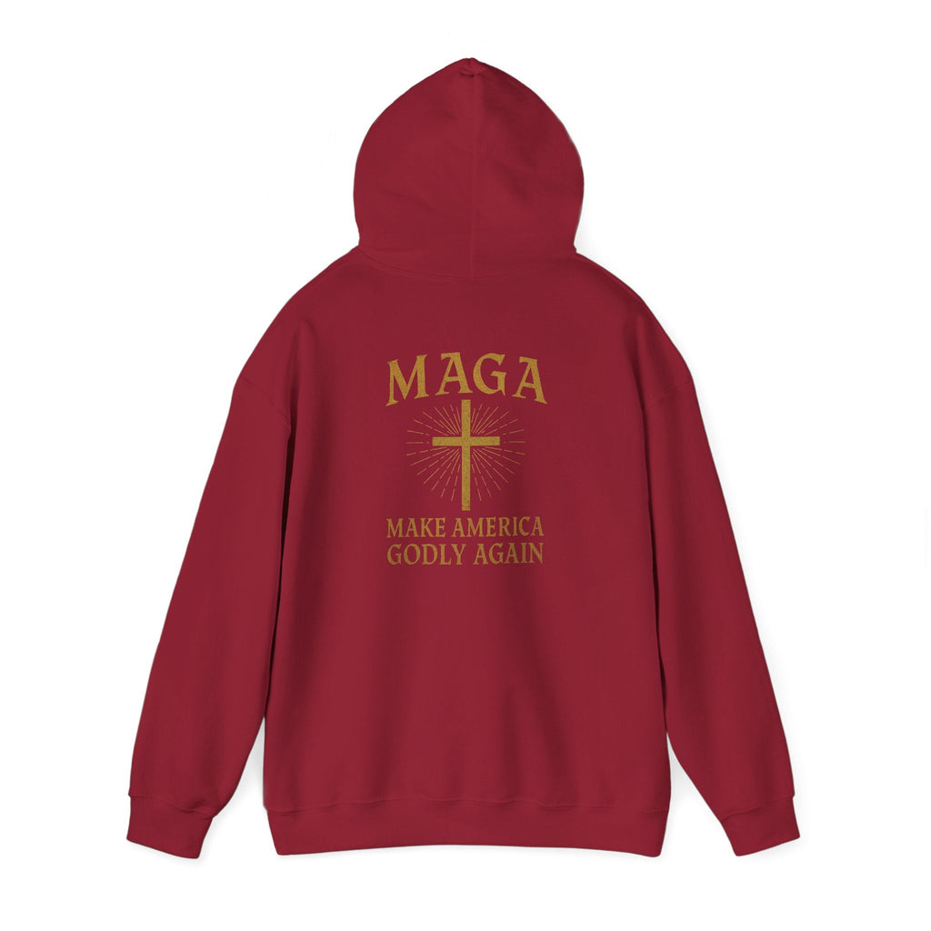 Make America Godly Again Hoodie – MAGA Christian Patriotic Sweatshirt for Biblical Values & Freedom Printify