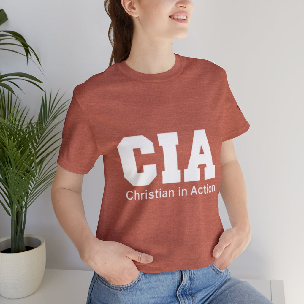 CIA Christian in Action T-shirt - Funny Faith Parody T-shirt - Mission Ready Apparel Printify