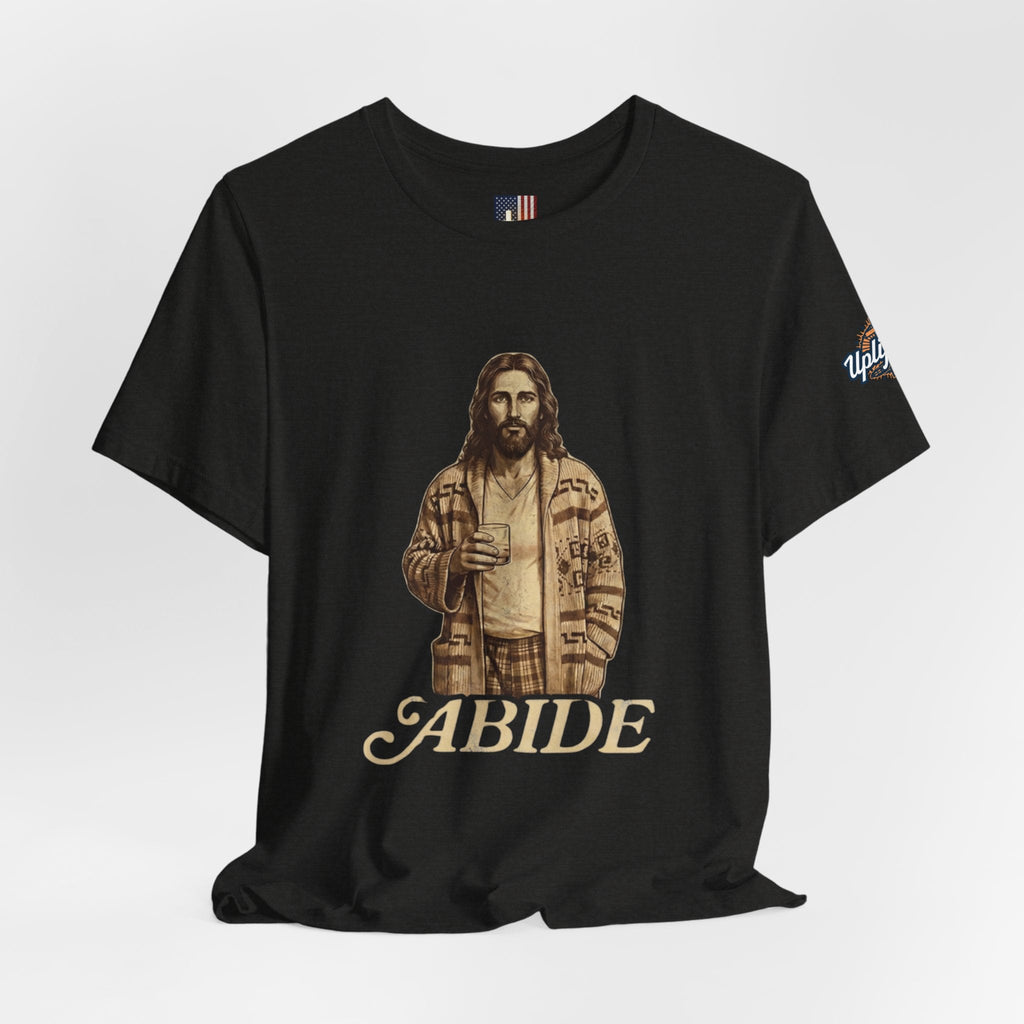 Abide Vintage Jesus Tee — "The Dude" Graphic Christian T-Shirt Printify