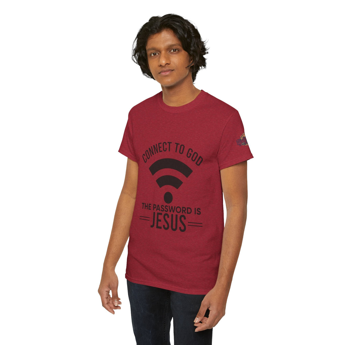 Connect to God T-shirt - WIFI Password is Jesus - Funny Christian Faith T-shirt Printify