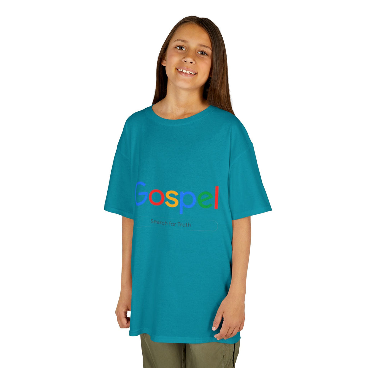 Kids Tee — "Gospel" Colorful Search-Style Logo Printify