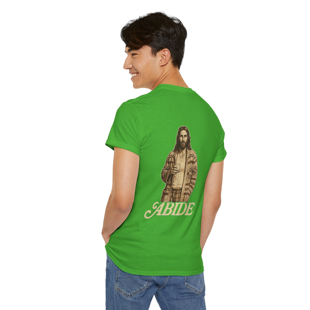 Abide Vintage Jesus Tee — "The Dude" Graphic Christian T-Shirt Printify