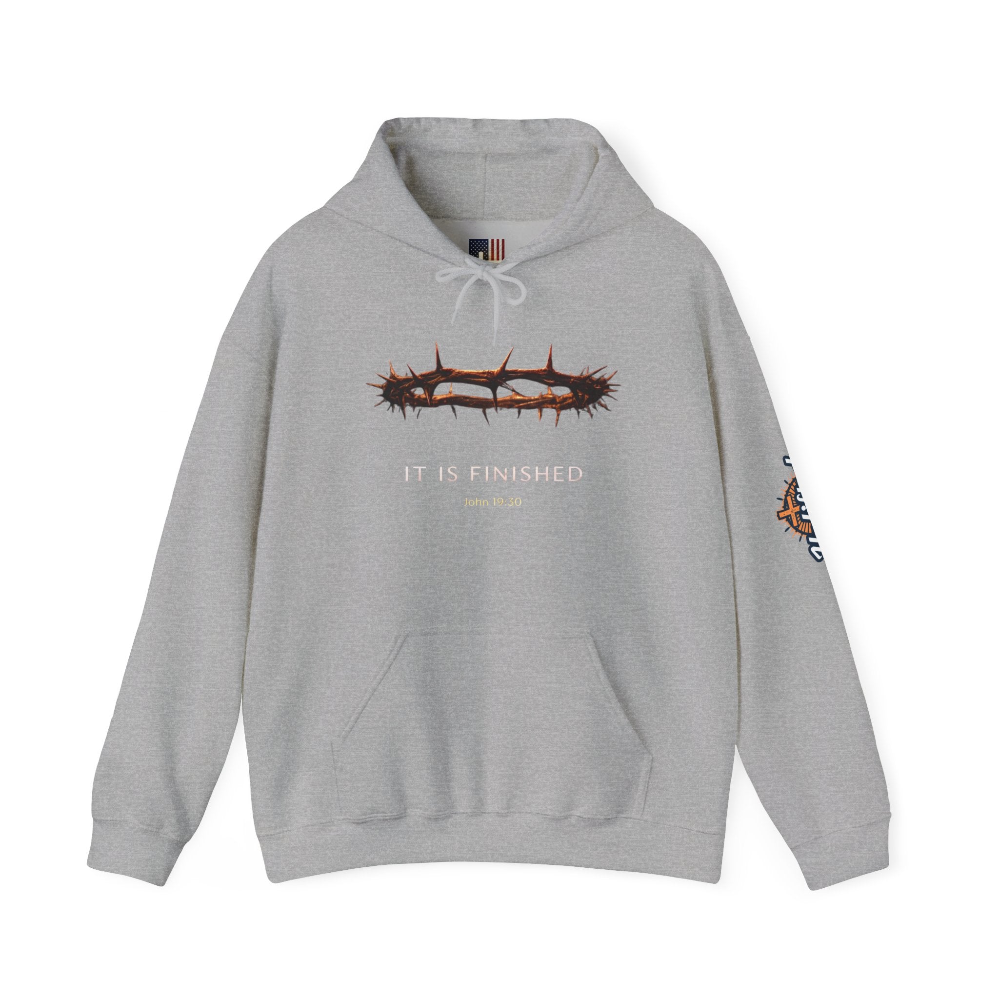 It Is Finished Crown of Thorns Hoodie — Christian John 19:30 Faith Hoodie Printify
