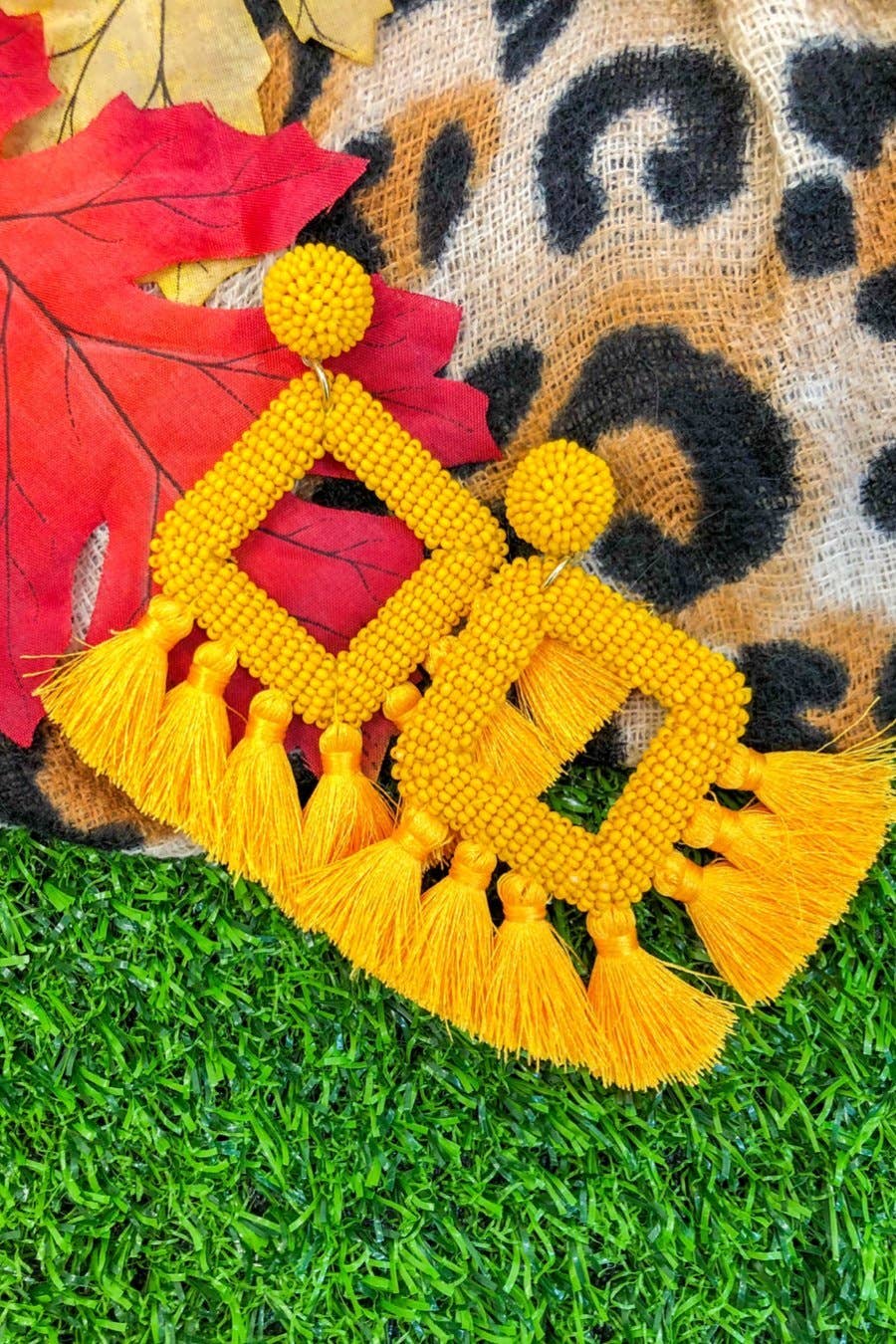 Hot Pink Ellie Fringe Drop Earrings Pretty Little Patriot