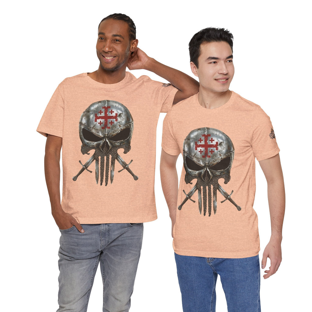 Crusader Knight Christian Skull T-shirt - Warrior Armor of God T-shirt Printify