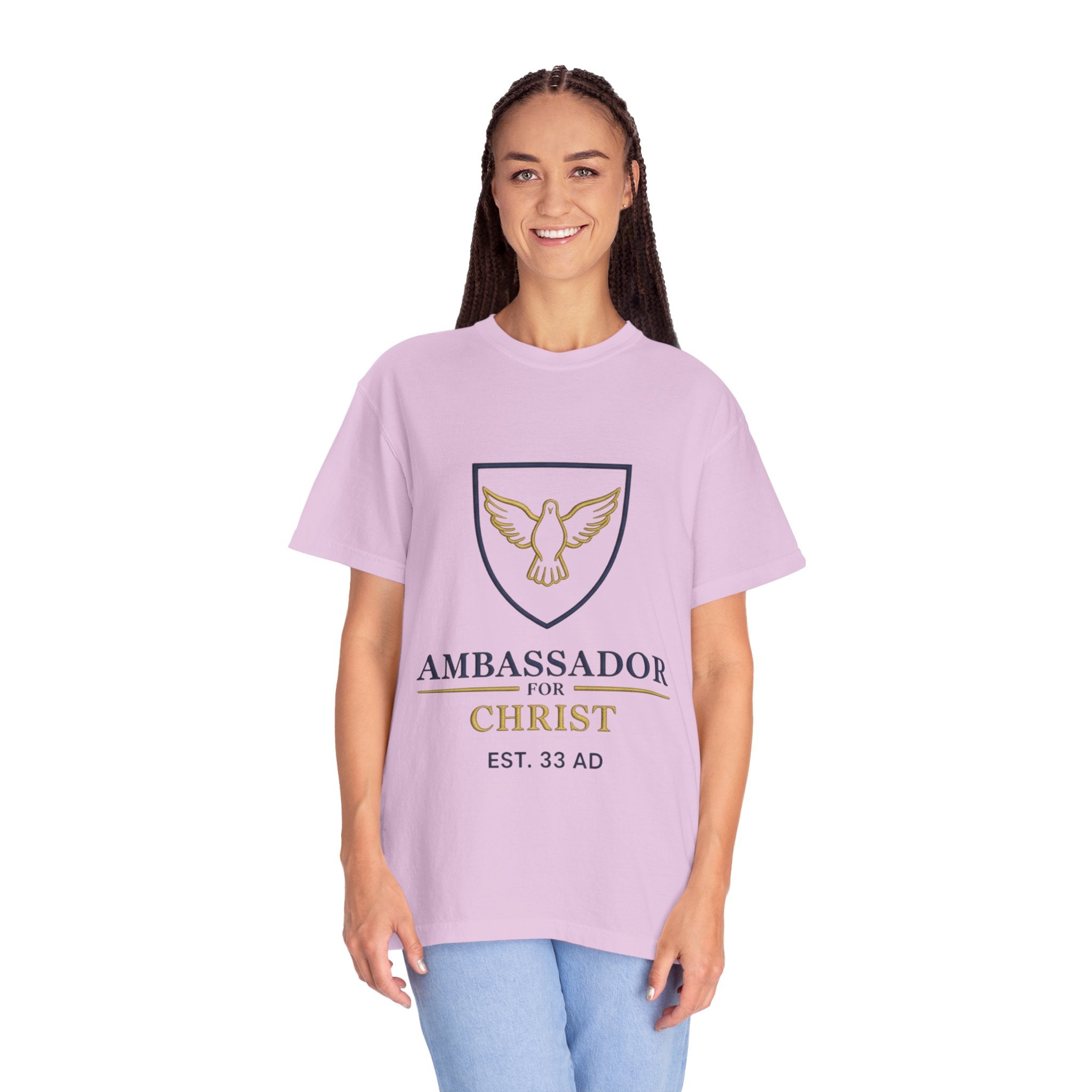 Ambassador for Christ T-Shirt – Established 33 AD Christian Tee for Bold Faith Printify