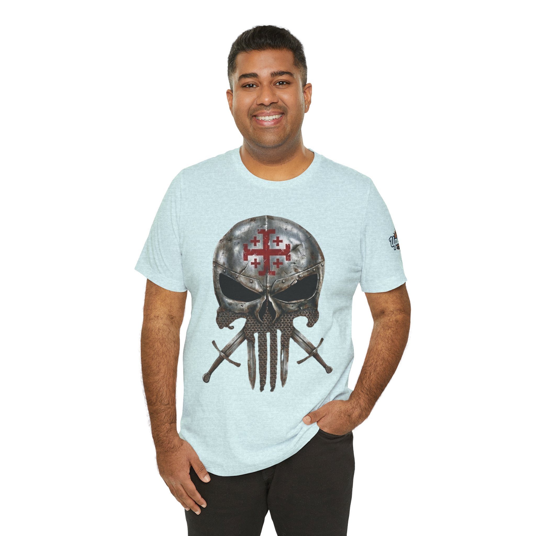 Crusader Knight Christian Skull T-shirt - Warrior Armor of God T-shirt Printify