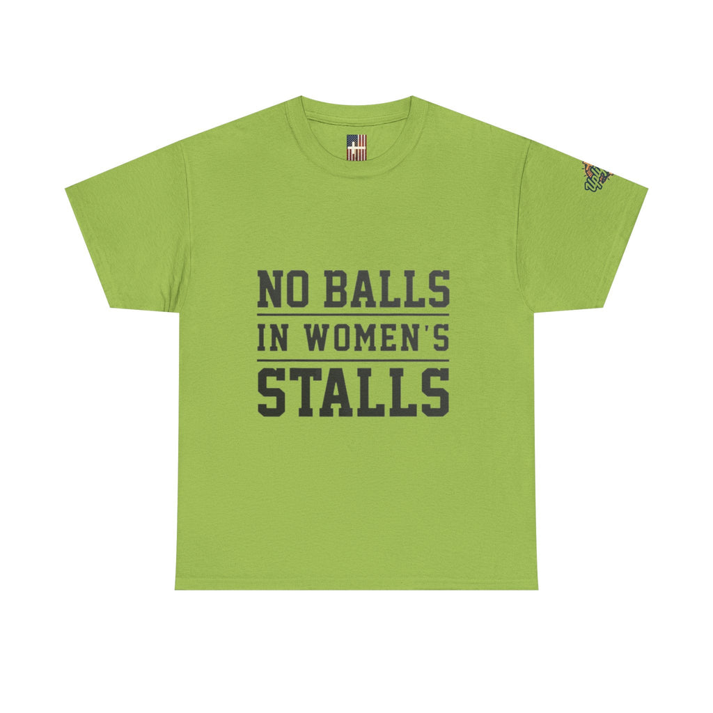No Balls in Women's Stalls Retro Protest T-Shirt Printify