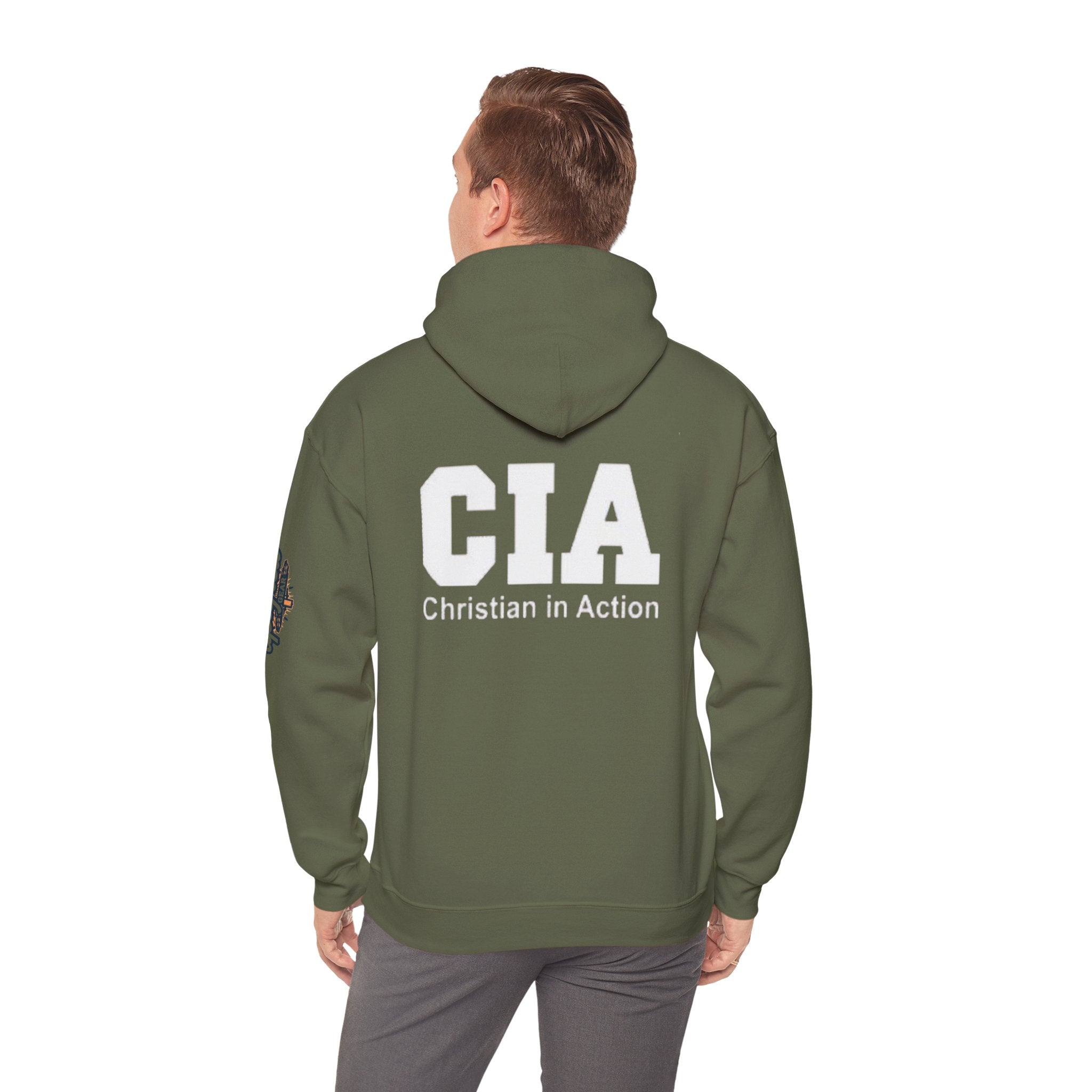 CIA Christian in Action Hoodie - Funny Faith Parody Hoodie - Mission Ready Apparel Printify