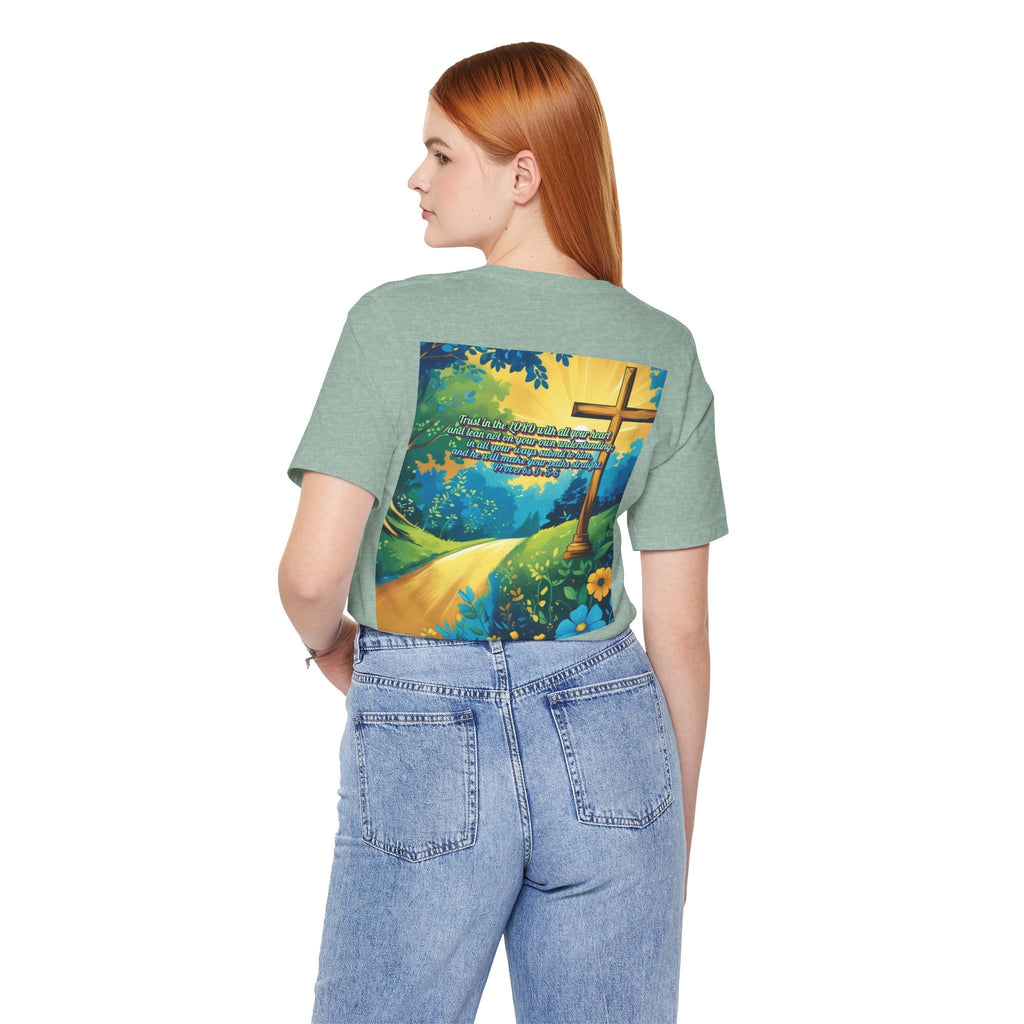 Trust in The Lord Proverbs 3:5-6 Biblical Design Unisex Jersey Short Sleeve Tee Printify