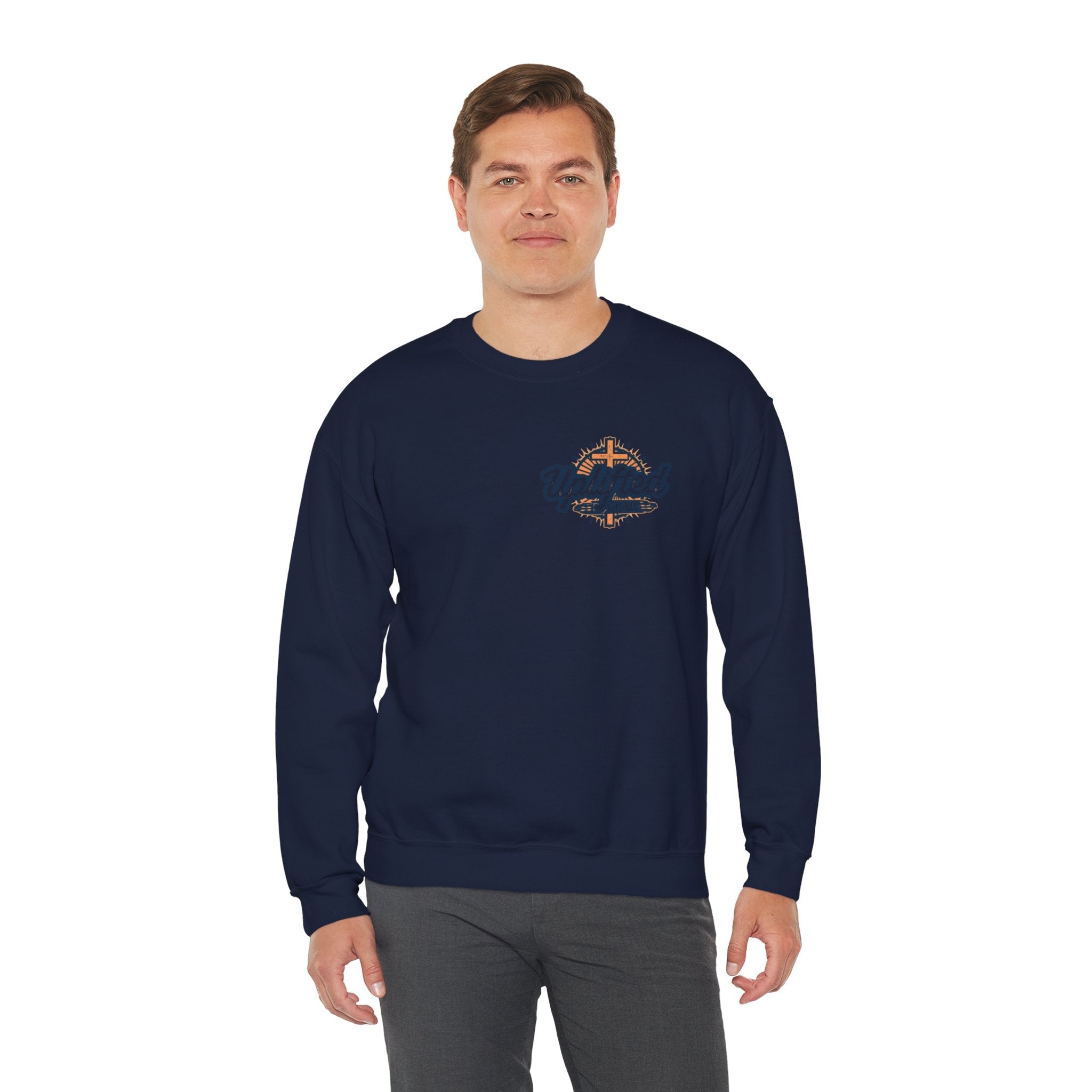 Christ is King Sweatshirt – Bold Crown & Cross Christian Hoodie for Unshakable Faith Printify