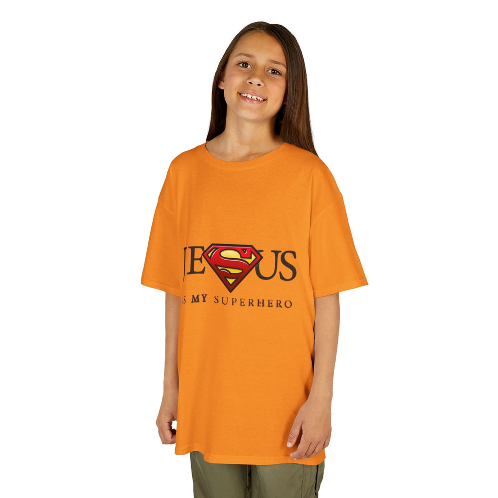 Jesus Is My Superhero T-Shirt — Faith-Based Superman-Inspired Tee Printify