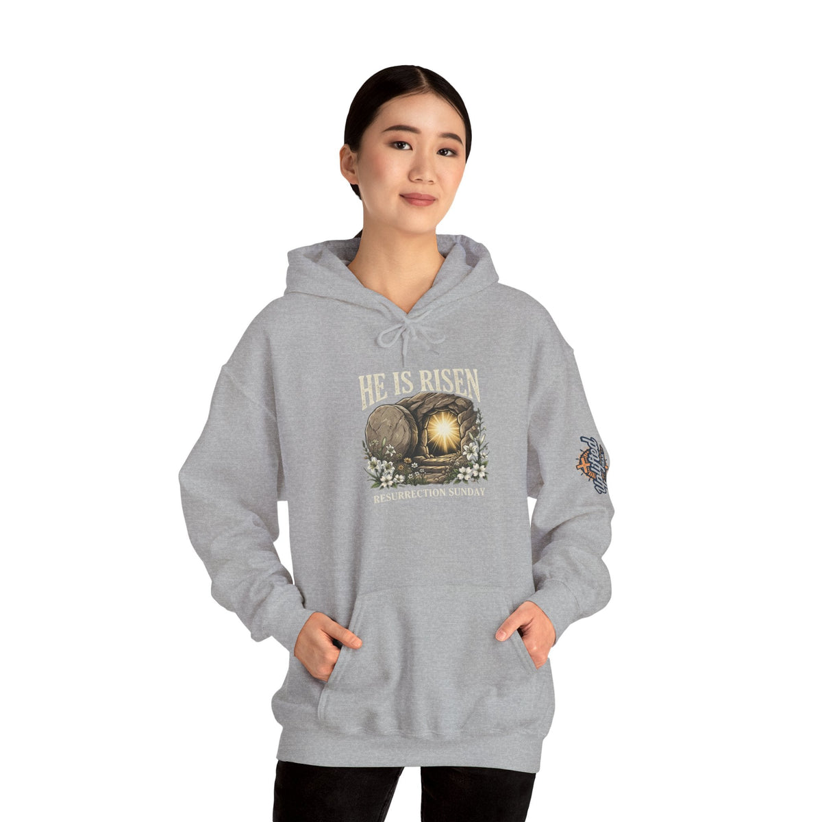 He Is Risen Hoodie — Jesus Christ Resurrection Easter Hoodie Printify