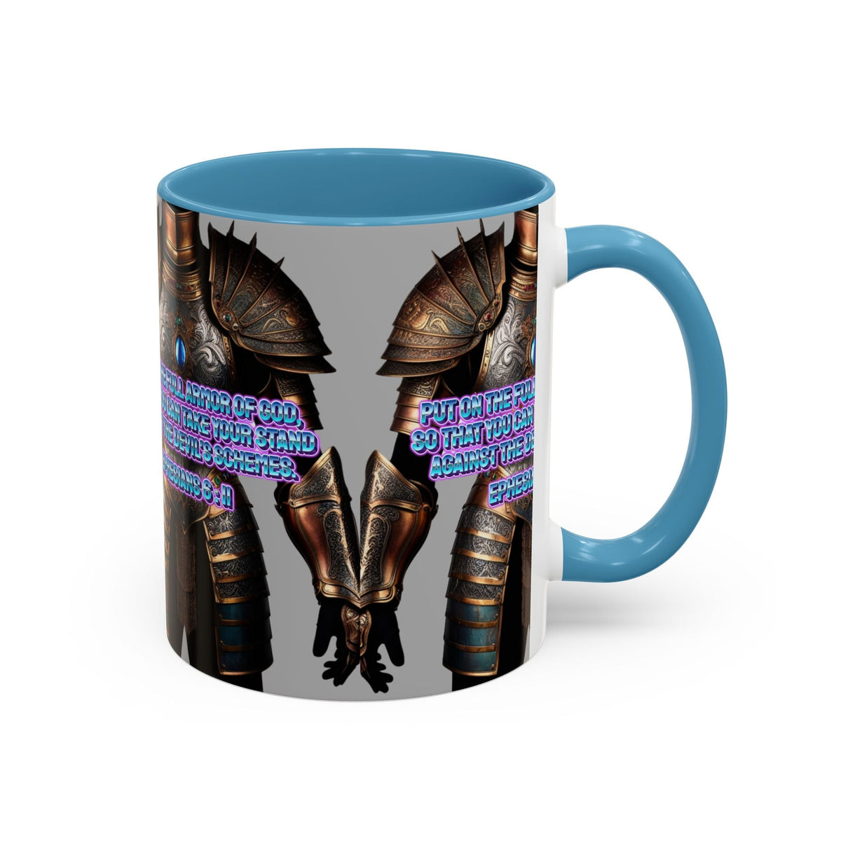 Religious Graphic Armor Of God Design - Accent Coffee Mug (11, 15oz) Printify