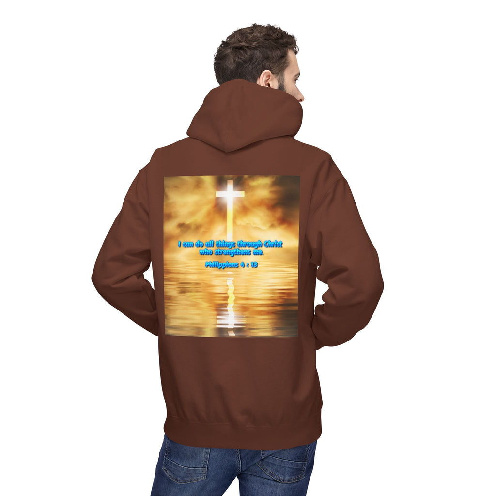 Hoodie - Philippians 4 : 13 Bible Verse Religious Design Printify