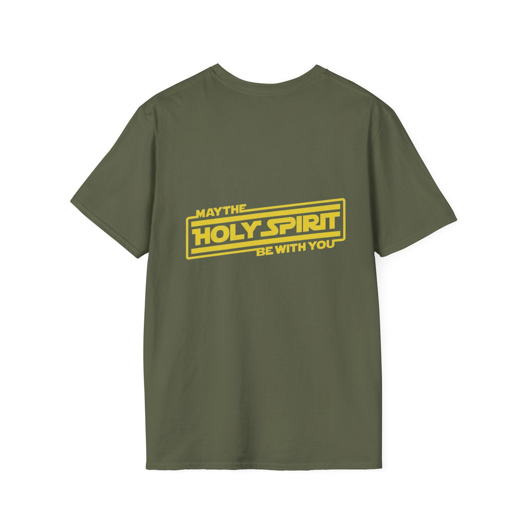 May the Holy Spirit Be With You T-shirt - Christian Star Wars Parody T-shirt Printify