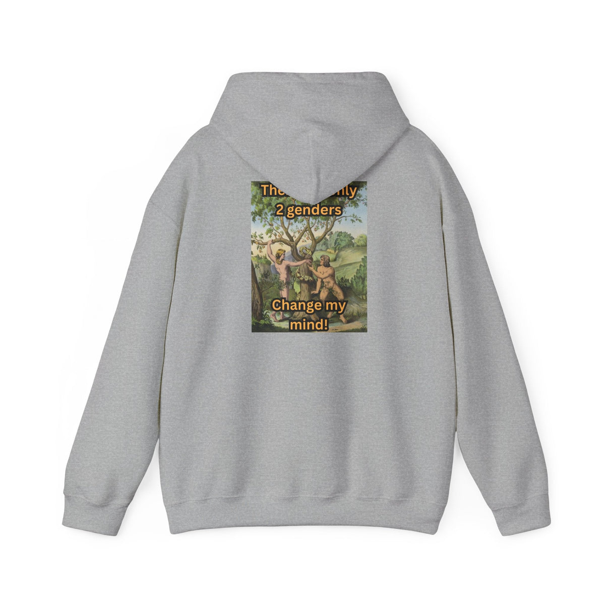 There Are Only 2 Genders Hoodie – Adam & Eve Cross Christian Hoodie for Bold Truth Printify
