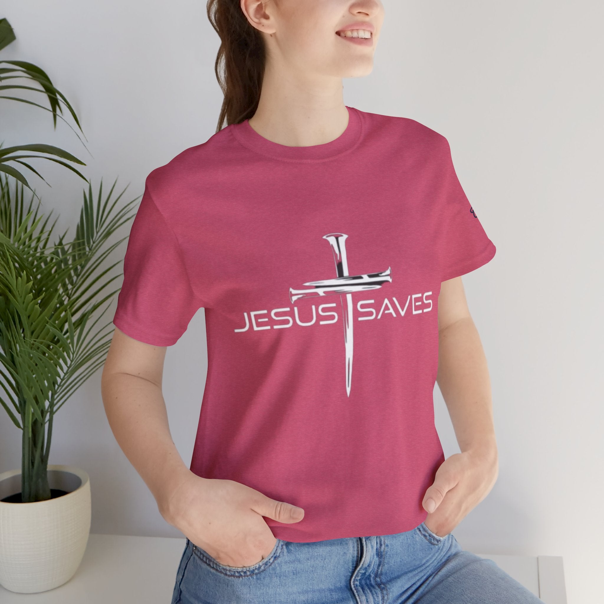 Copy of Jesus Saves T-shirt – 3 Nails Crucifix Cross Christian T-shirt for Redemption Faith & Bold Salvation