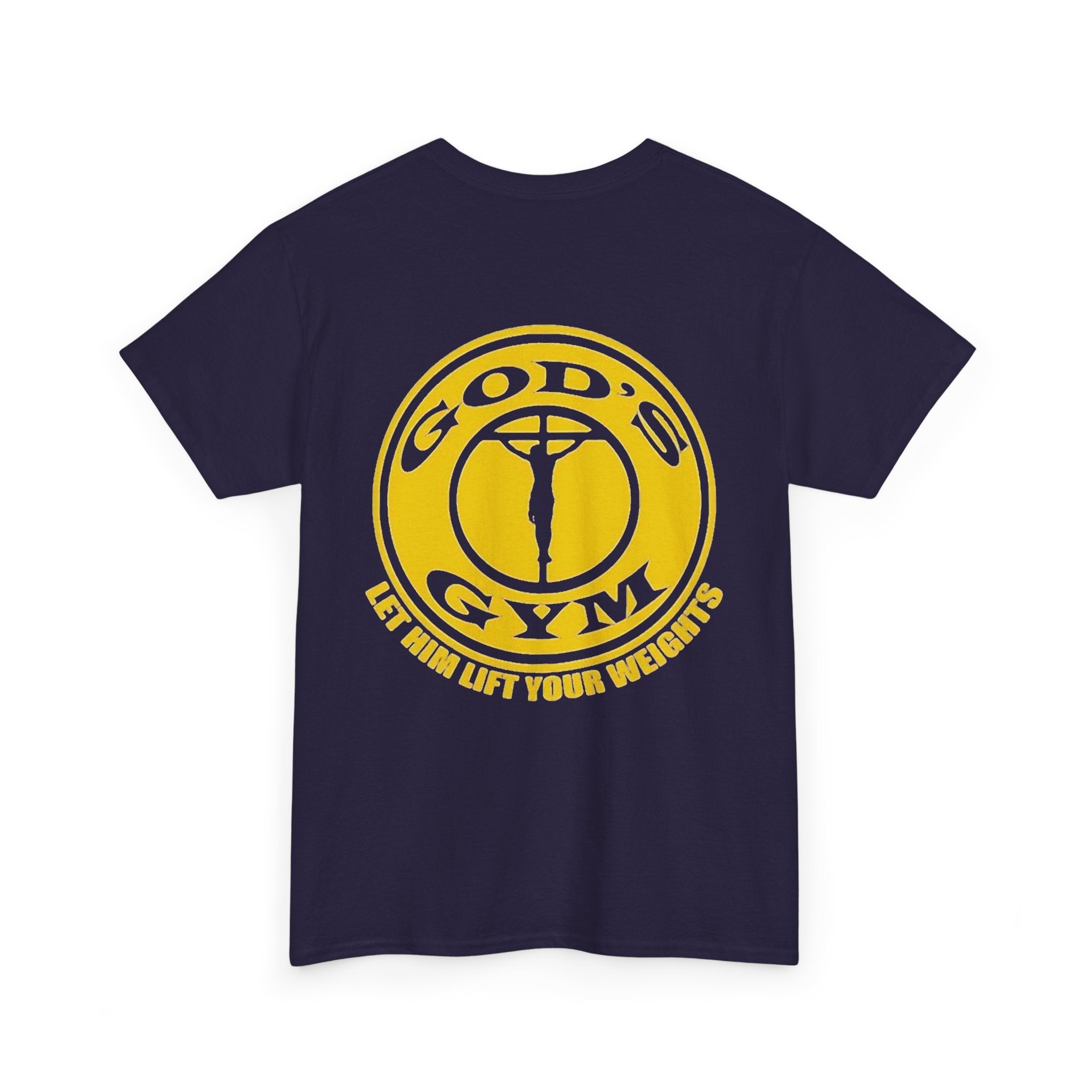 God's Gym T-Shirt — "Let Him Lift Your Weights" Christian Fitness Tee Printify