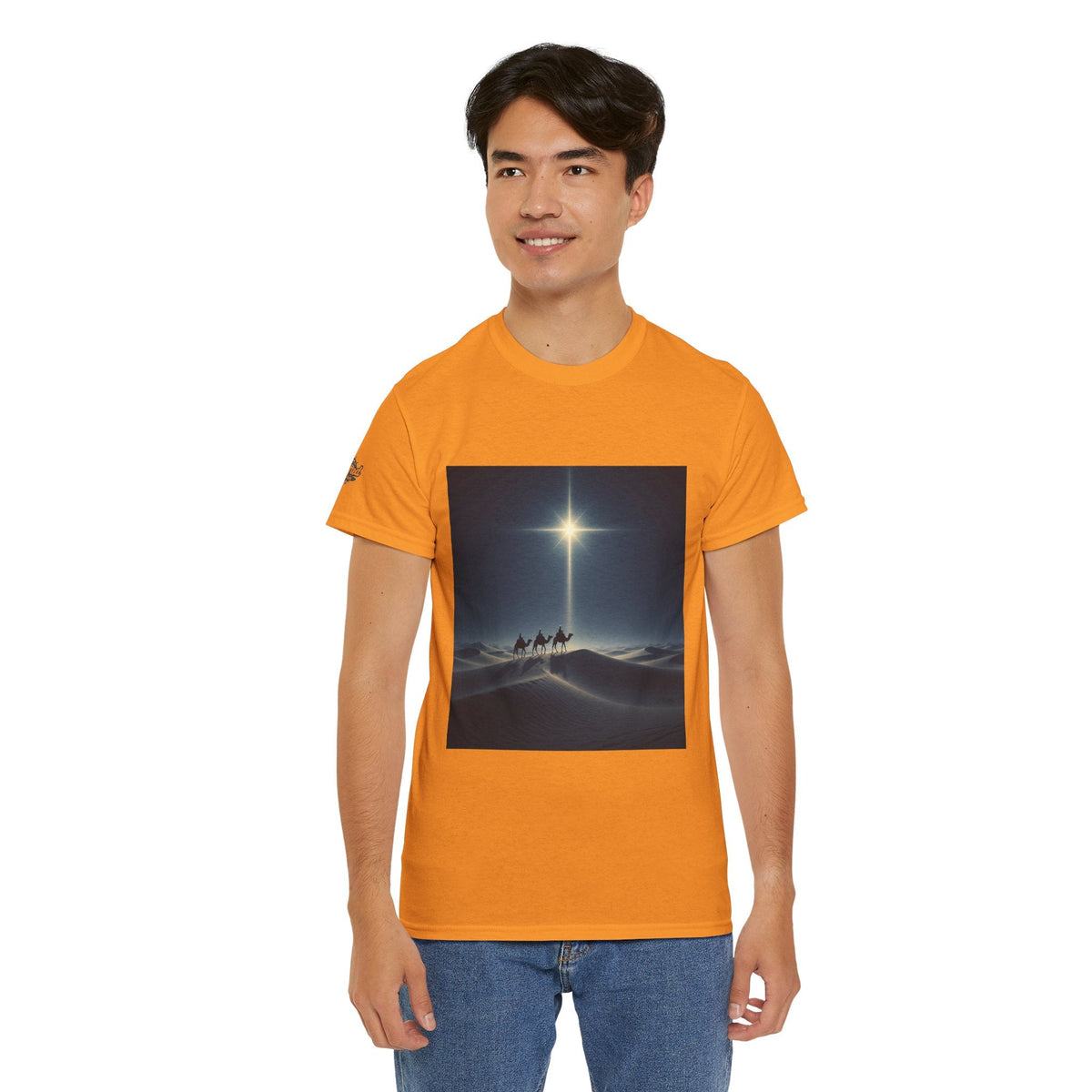 3 Wise Men T-shirt – Magi Camels Nativity Journey Christian Christmas T-shirt for Epiphany Faith & Holy Night Printify