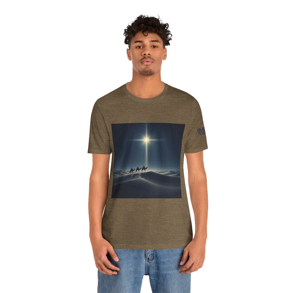 3 Wise Men T-shirt – Magi Camels Nativity Journey Christian Christmas T-shirt for Epiphany Faith & Holy Night Printify