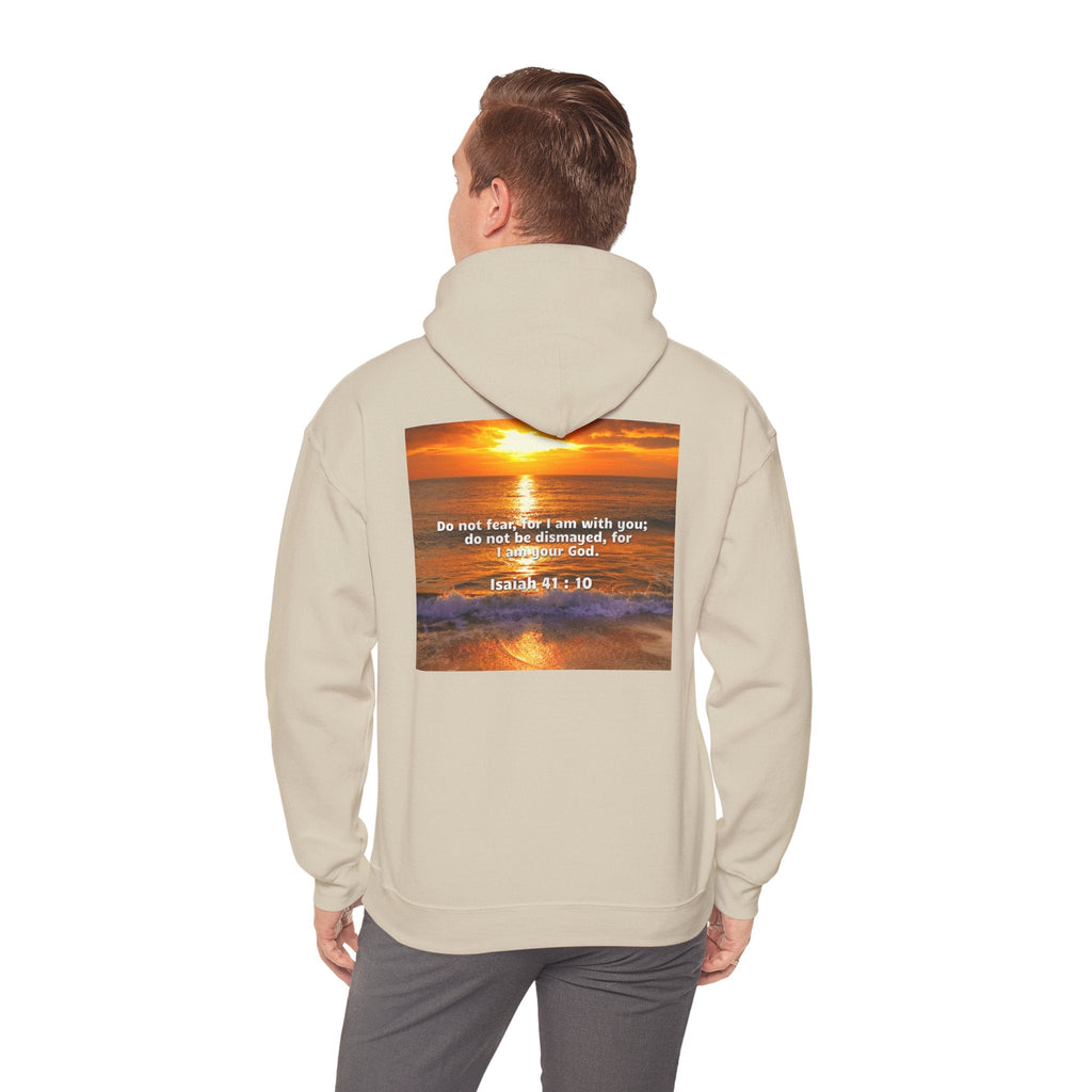 Bible Verse Unisex Heavy Blend™ Hooded Sweatshirt - Isaiah 41 : 10 Printify