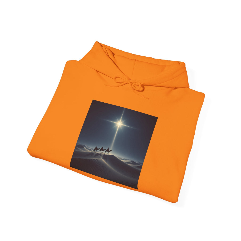 3 Wise Men Hoodie – Magi Camels Nativity Journey Christian Christmas Sweatshirt for Epiphany Faith & Holy Night Printify