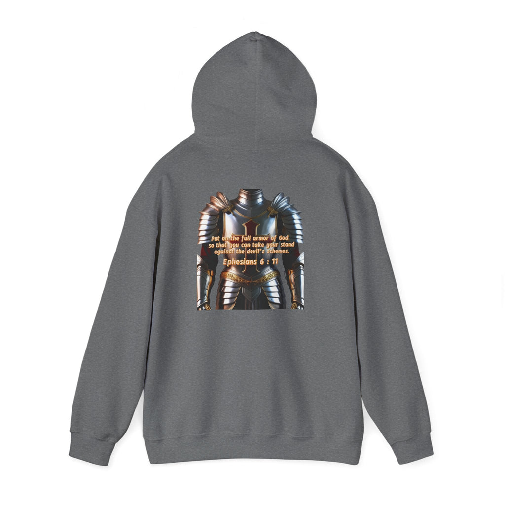 Religious Graphic Armor Of God Design - Unisex Heavy Blend™ Hooded Sweatshirt Printify
