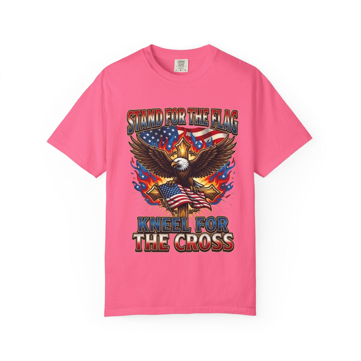 Stand for the Flag Kneel for the Cross T-shirt | Patriotic Eagle T-shirt Printify