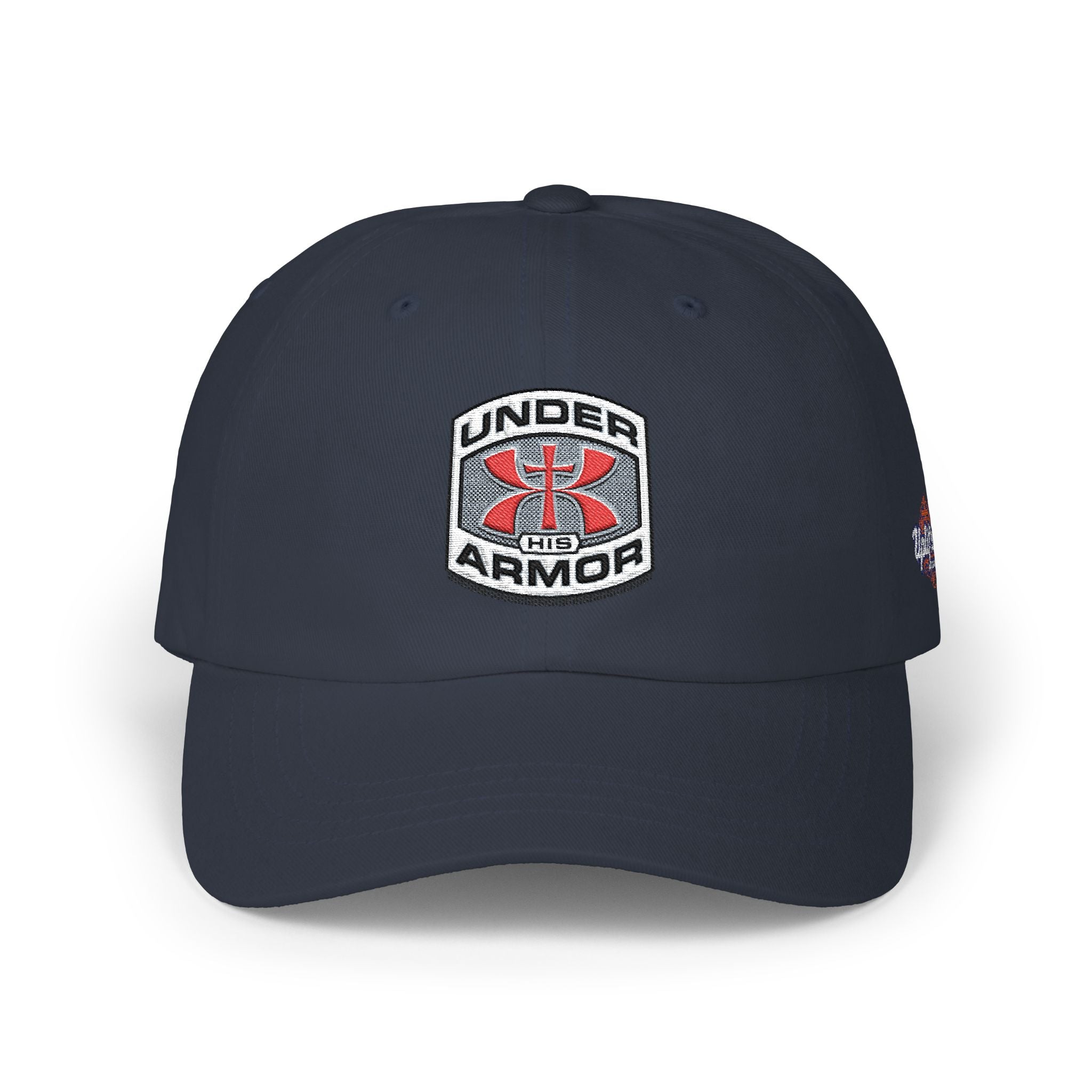 Under Armor Classic Dad Cap - Embroidered White Baseball Hat Printify