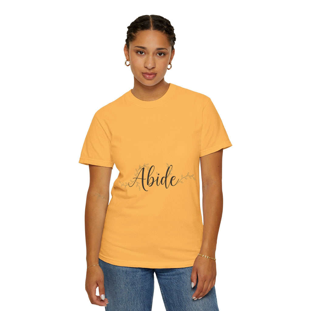 Abide in the Lord T-Shirt – Vine Design Christian Tee for Faithful Hearts Printify