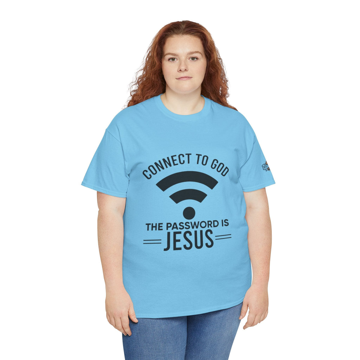 Connect to God T-shirt - WIFI Password is Jesus - Funny Christian Faith T-shirt Printify
