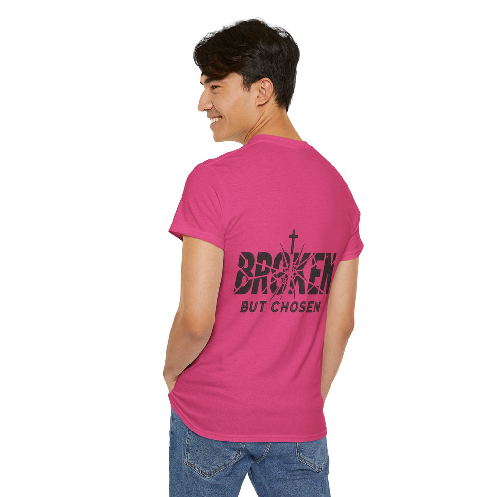 Broken But Chosen T-Shirt — Inspirational Faith Graphic Tee Printify