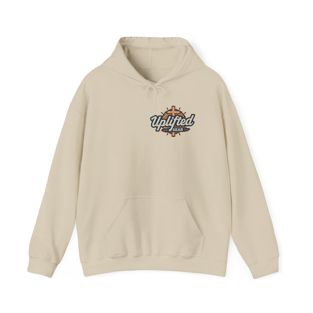 Walk by Faith, Not by Sight Hoodie – Moonlit Footprints Christian Hoodie for Cozy Nights Printify