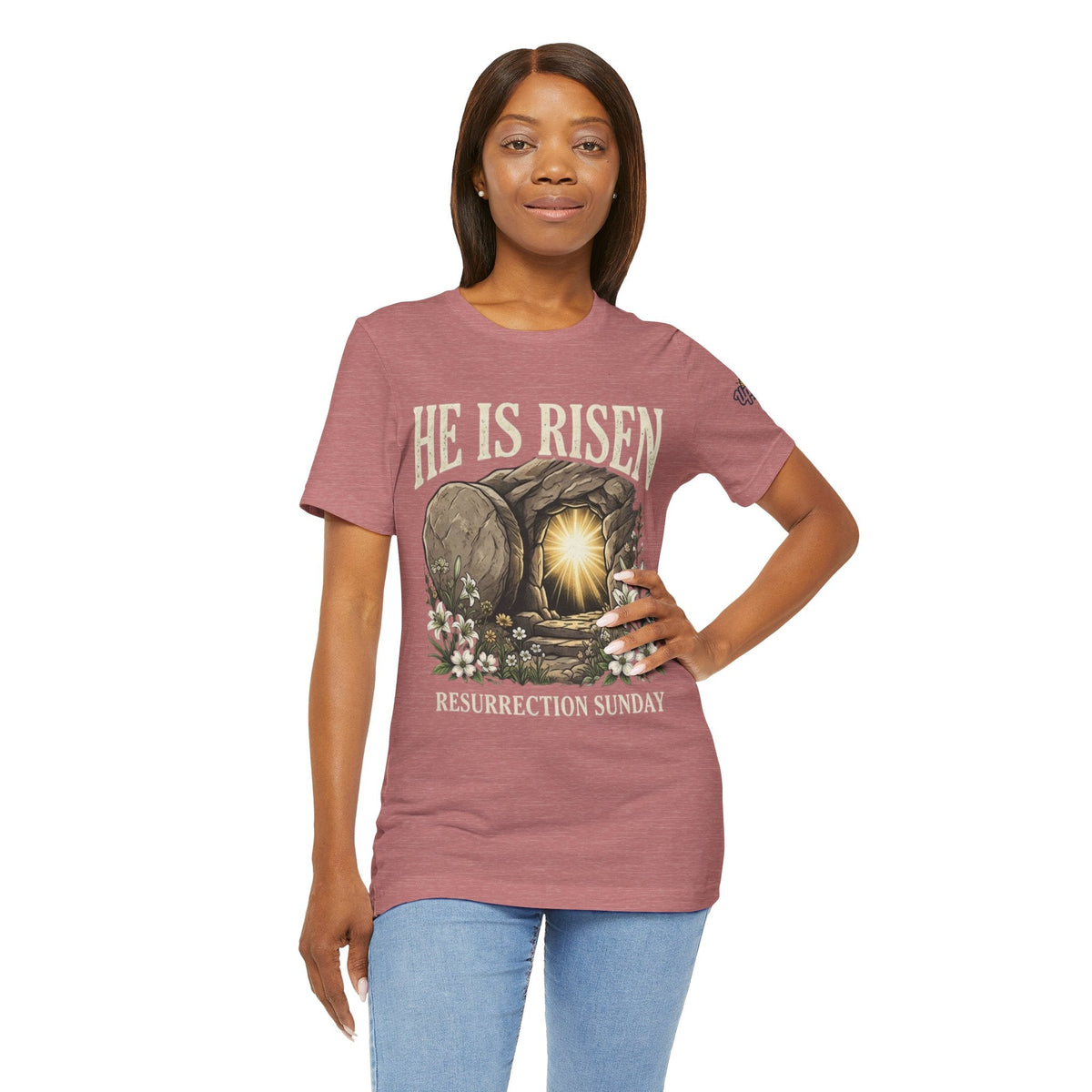 He Is Risen T-Shirt — Jesus Christ Resurrection Easter Tee Printify