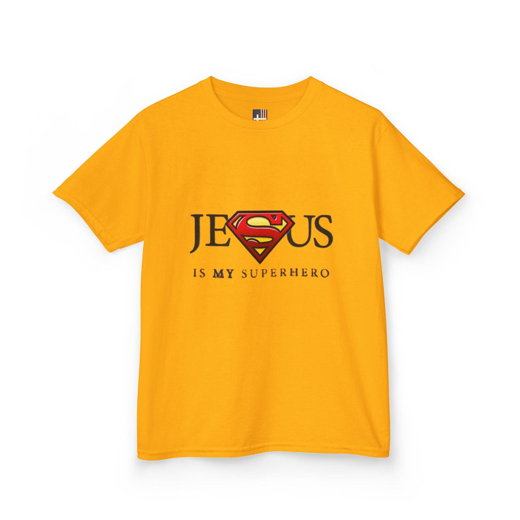 Jesus Is My Superhero T-Shirt — Faith-Based Superman-Inspired Tee Printify