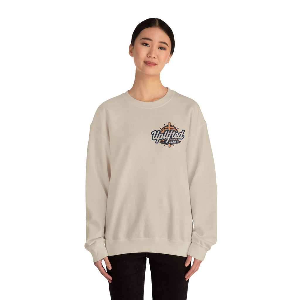 Trust in The Lord Proverbs 3:5-6 Biblical Design Crewneck Sweatshirt Printify