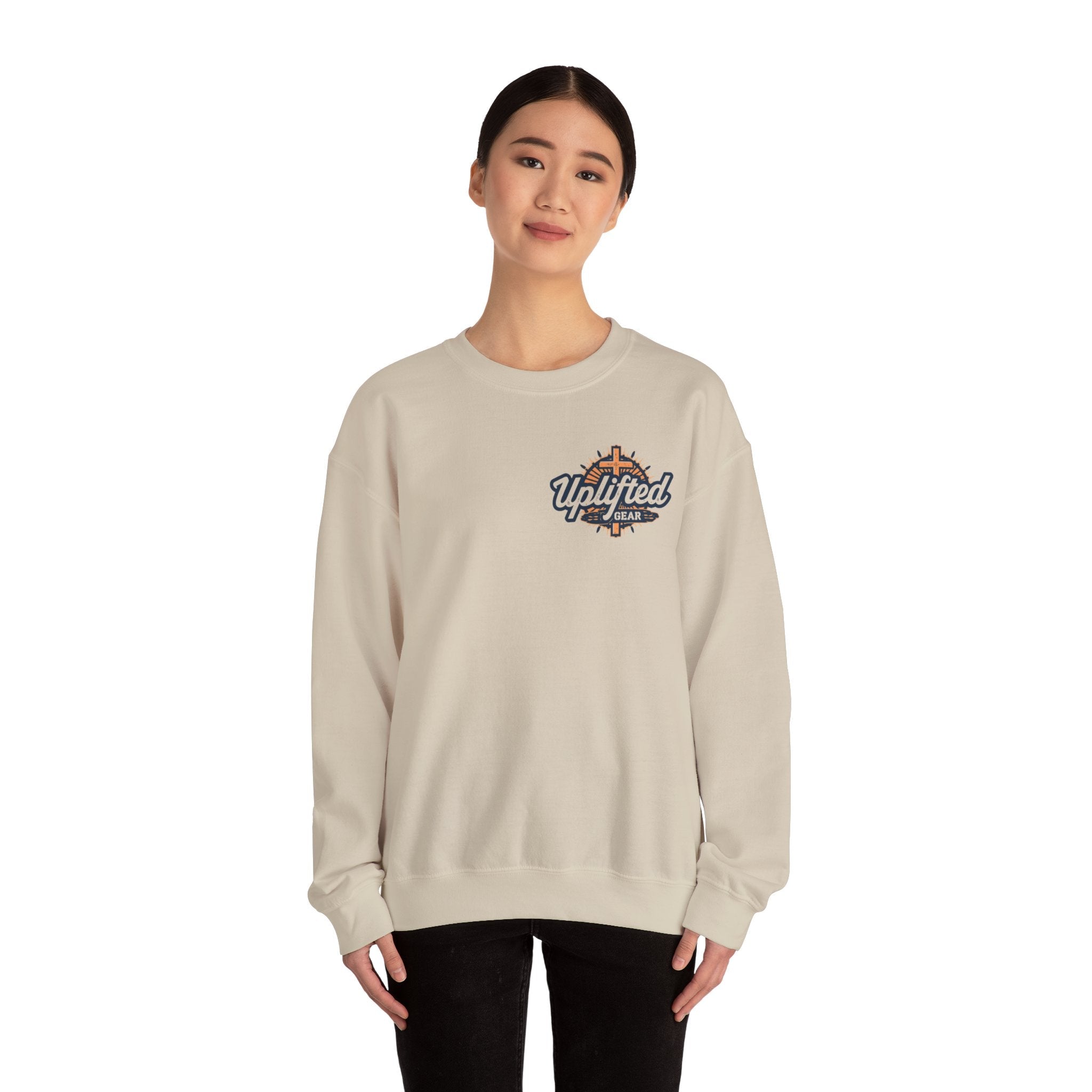 Trust in The Lord Proverbs 3:5-6 Biblical Design Crewneck Sweatshirt Printify